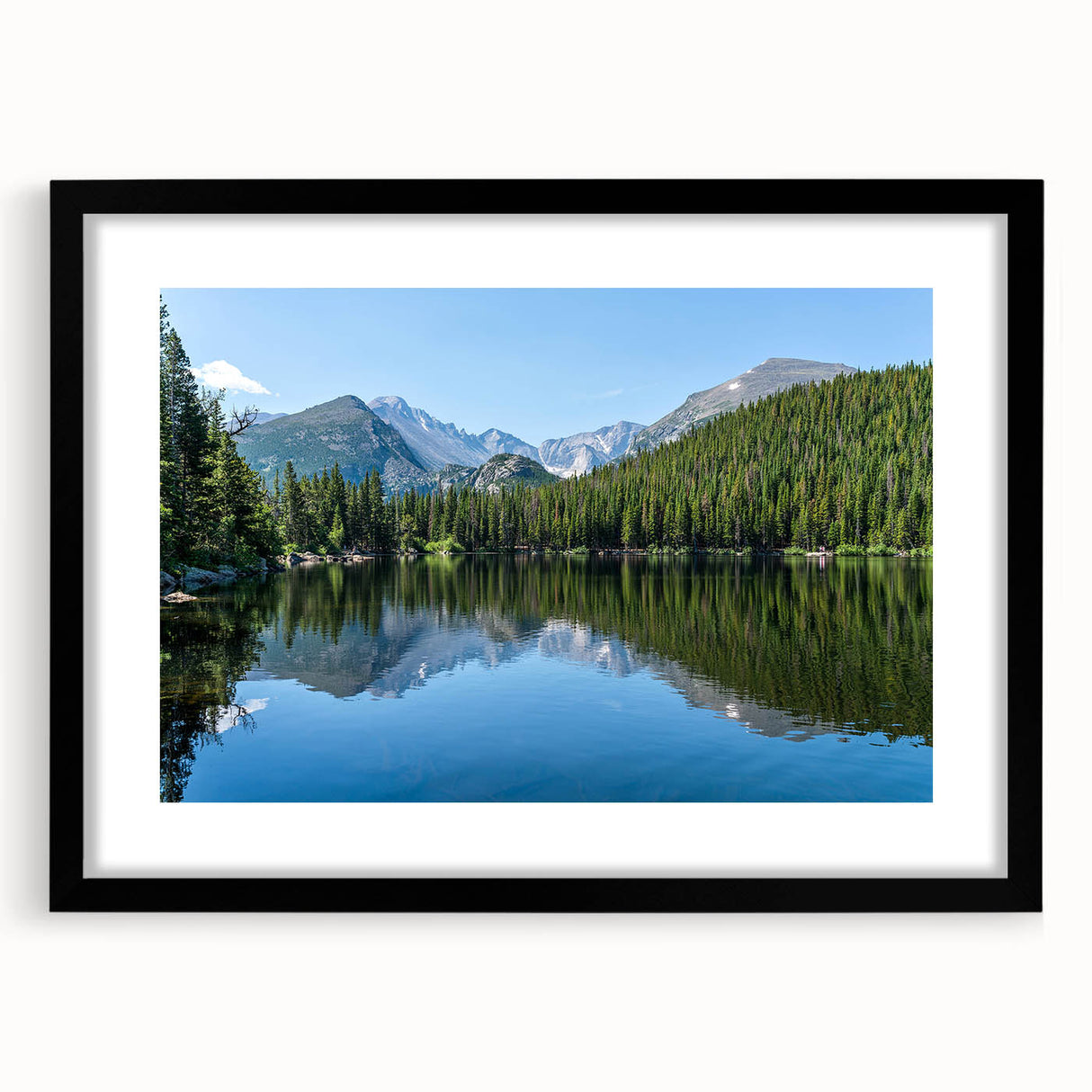 Extra large abstract art print of Colorado Springs, featuring vibrant, textured colors on a framed canvas.