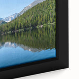 Textured black wall art depicting Colorado Springs scenery on an extra large framed canvas, featuring vibrant colors.
