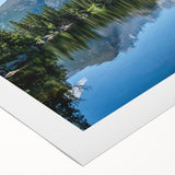 Art deco poster featuring the Colorado Springs landscape on a rolled canvas, in muted earth tones.
