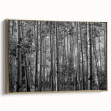 Framed canvas depicting a vintage-style landscape of Telluride, Colorado, in muted earth tones, ideal for bedroom wall art.