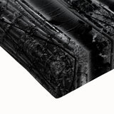 Black and white landscape art painting of Telluride, Colorado on stretched canvas, suitable for bedroom wall decor.