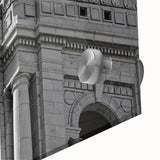 Large abstract wall art depicting Connecticut scenery in muted earth tones on acrylic glass, suited for dining room ambiance.