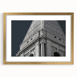 Extra large abstract art print of a textured Connecticut scenery in gold frame, ideal for living room decor.