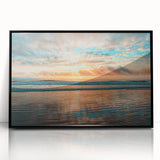 Large abstract wall art depicting Daytona scenery in muted earth tones on a framed acrylic.