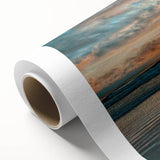 Art deco poster of Daytona scenery on rolled canvas, featuring pastel shades, ideal for nursery wall art.