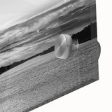 Large abstract wall art featuring dynamic shapes in muted earth tones on acrylic glass, ideal for dining room ambiance.