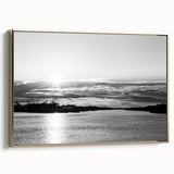 Framed canvas featuring a vintage-style Delaware landscape in muted gold and black tones, ideal for bedroom wall decor.