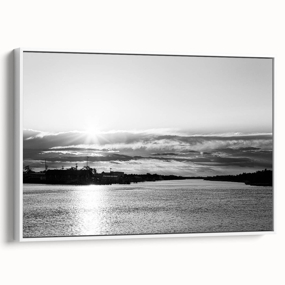 Vintage poster art of Delaware scenery on extra large framed canvas, featuring colorful art in pastel shades.