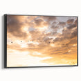 Black and white framed canvas of Everglades landscape, ideal for bedroom decor.
