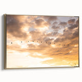 Framed canvas featuring a vintage-style landscape painting of the Everglades in muted green and gold tones.