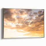 Framed canvas landscape art painting of USA Everglades with muted green and blue tones, suitable for office decor.