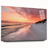 Large abstract wall art of Fort Lauderdale skyline in muted blue and gray tones, acrylic print.