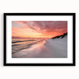 Abstract art print of Fort Lauderdale in vibrant colors on a textured, extra-large canvas, ideal for living room decor.