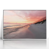 Art Deco style poster of Fort Lauderdale skyline in pastel shades, framed acrylic, ideal for modern art wall decor.