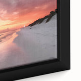 Close-up of a textured black wall art featuring a colorful Fort Lauderdale scenery on a framed canvas.