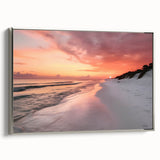 Framed canvas landscape art painting of Fort Lauderdale with vibrant colors and vintage poster style.