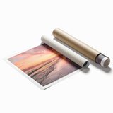 Extra large rolled print of Fort Lauderdale scenery with floral elements in pastel shades.