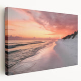 Large art print of Fort Lauderdale scenery in muted blues and greens on stretched canvas, suitable for kitchen wall art.