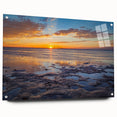 Acrylic glass print of the Florida Keys scenery in soft blue and green tones, suitable for bedroom or dining room decor.
