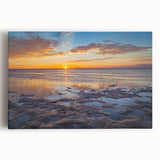 Black and white stretched canvas of the Florida Keys, suitable as large kitchen wall art.