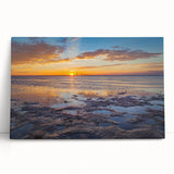 Black and white stretched canvas featuring a panoramic view of the Florida Keys, ideal for kitchen wall art.