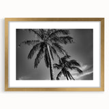 Extra large abstract art print of Miami skyline in textured style with gold frame, ideal for living room decor.