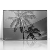 Art deco style Miami skyline in pastel shades on a framed acrylic, ideal for modern nursery wall art.