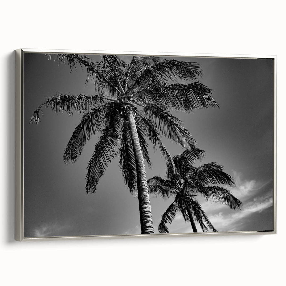 Landscape art painting of Miami skyline in vibrant colors on a framed canvas, suitable for living room decor.