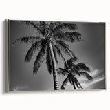 Landscape art painting of Miami skyline in vibrant colors on a framed canvas, suitable for living room decor.