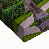 Black and white landscape art painting of Palm Beach on stretched canvas, ideal for bedroom wall art.