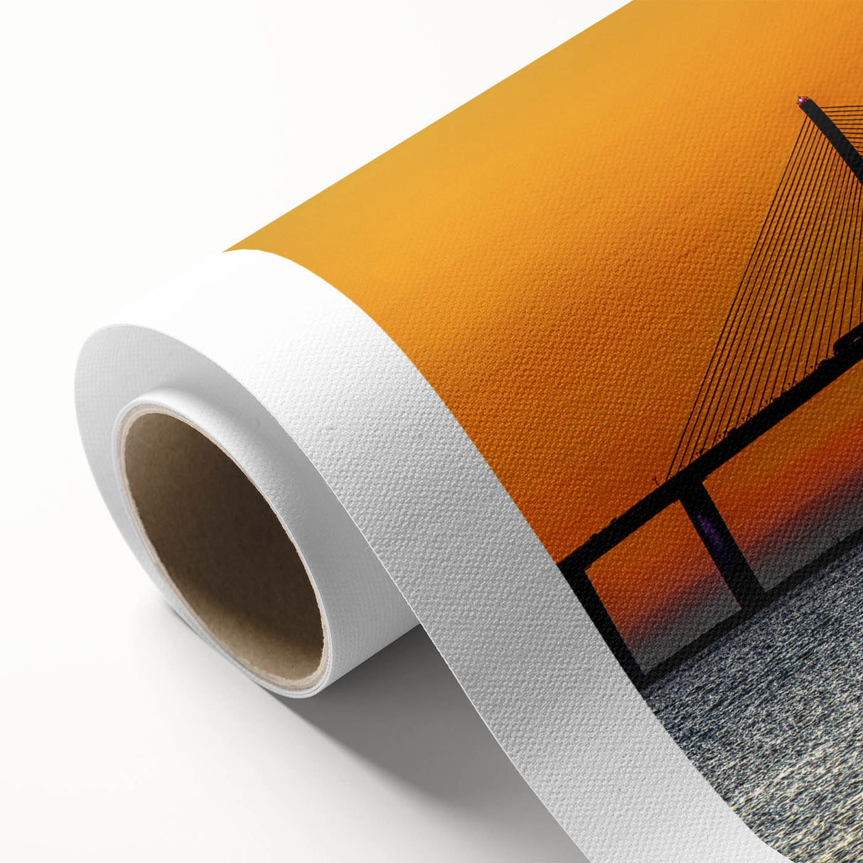 Art deco poster of Tampa scenery in pastel shades on rolled canvas, ideal for nursery wall art.
