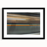 Extra large abstract art print of Atlanta skyline in vibrant, colorful hues on textured canvas, ideal for living room decor.