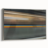 Framed canvas landscape art painting of the Atlanta skyline in muted gray and black tones, ideal for modern office decor.