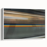 Vintage poster art of Atlanta skyline in colorful hues on a large framed canvas, suitable for living room decor.