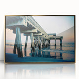 Framed acrylic print of Savannah, USA, in muted gold and green tones, ideal for modern art wall decor.