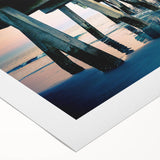 Art deco poster of Savannah landscape in soft pastel shades on rolled canvas, suitable for dining room wall art.