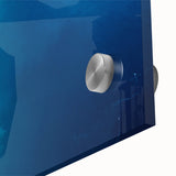 Large abstract wall art depicting Kauai's lush landscapes in vibrant green tones on acrylic glass, ideal for dining room art.