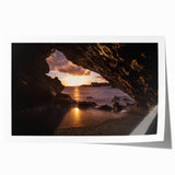 Extra large rolled print of Maui, Hawaii scenery with vibrant floral elements, ideal for art wall dining room.