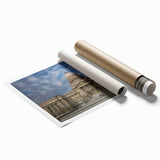 Extra large rolled print of Idaho scenery with soft floral elements, ideal for classy bathroom wall art.