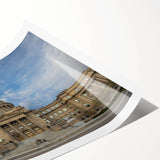 Extra large wall art of line art flowers in black on white, rolled print, ideal for large living room wall decor.