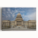 Black and white stretched canvas of Idaho scenery, ideal for kitchen wall art.