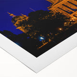 Art deco poster of an Iowa scenery in muted earth tones on rolled canvas, suitable for dining room wall art.