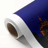 Art Deco-style poster of Iowa scenery on rolled canvas, with soft pastel colors, ideal for nursery wall art.