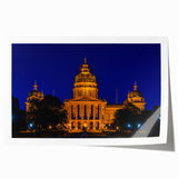 Extra large rolled print of Iowa scenery with vibrant floral elements, ideal for art wall dining room.