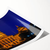 Extra large wall art featuring line art flowers in black and white, printed on rolled canvas.