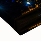 Black and white landscape art painting of Iowa scenery on large stretched canvas, suitable for bedroom wall decor.