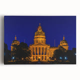 Black and white stretched canvas of an Iowa countryside scene, ideal for kitchen wall art.