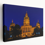 Large art depicting an Iowa scenery on stretched canvas, using earthy tones, ideal for kitchen wall art.