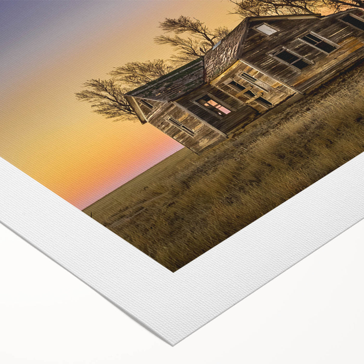 Art deco poster of Kansas scenery in muted earth tones on rolled canvas, suitable for dining room wall art.