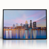 Large abstract wall art depicting a Kentucky landscape in muted earth tones on a framed acrylic.